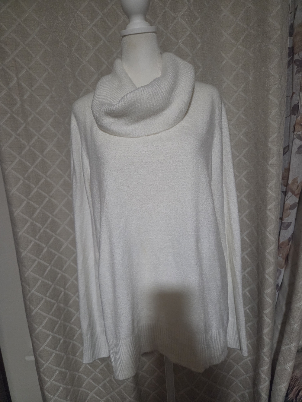 croft & barrow Cream Cowl Neck Sweater